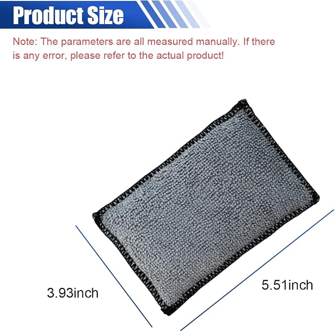 3PCS Car Interior Scrubbing Sponges, 5.5"×3.9" Microfiber Auto Cleaning - Image 2