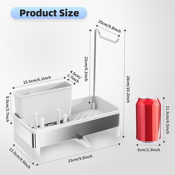 Stainless Steel Sink Caddy, Sponge Holder - Image 5