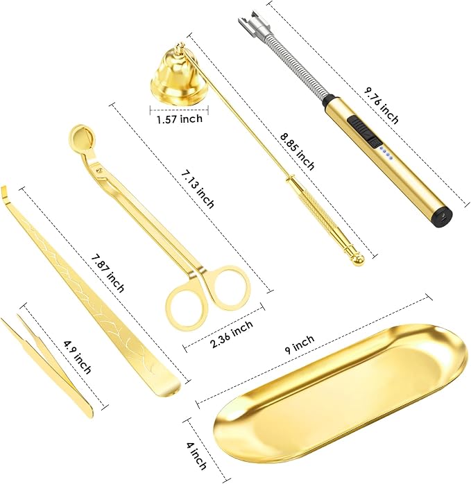 6 in 1 Candle Accessory Set, Candle Wick Trimmer Cutter, Candle Wick Dipper - Image 6