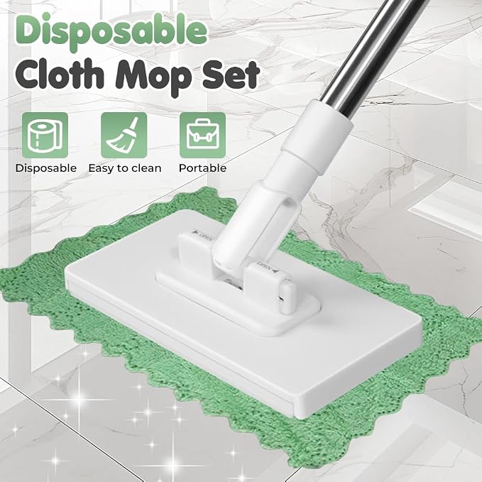 Disposable Dust Mop with 4 Reusable Cloths, mopa desechable para el polvo con 4 - Image 6