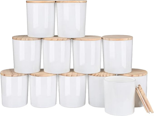 Thick Candle Jars for Making Candles 12 Pcs, 14 OZ Empty Jars by Showin