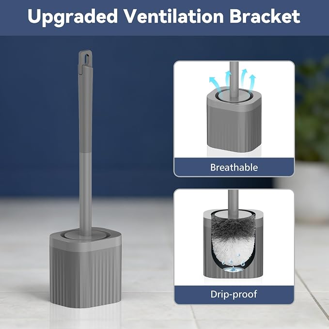 Toilet Brush, Compact Toilet Brush and Holder Set - Image 5