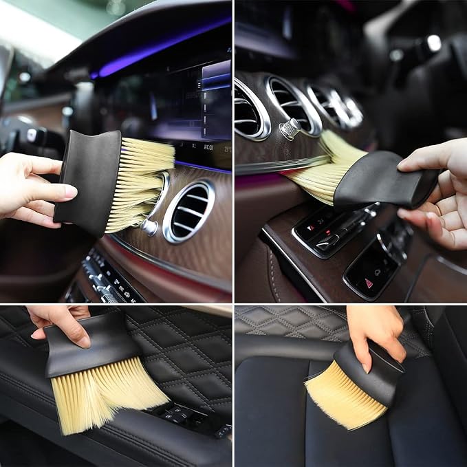 Auto Interior Dust Brush, Car Cleaning Brushes Duster, Soft Bristles Detailing - Image 3