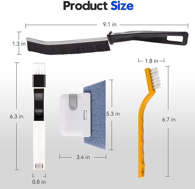 Window Track Cleaner Tools Set, Tile Lines, Car Vents - Image 3