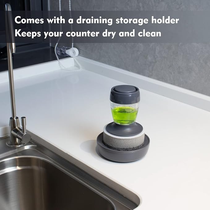 Dish Brush with Soap Dispenser, Kitchen Scrub Brush - Image 6