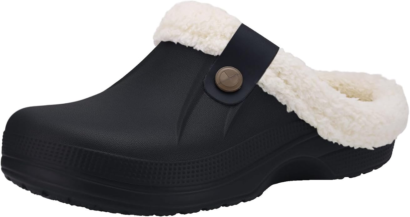 Beslip Classic Fur Lined Clogs Waterproof Winter Fuzzy Slippers by Beslip