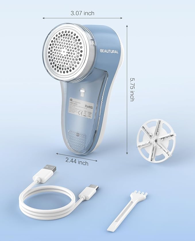 BEAUTURAL Fabric Shaver, Rechargeable Lint Remover - Image 7