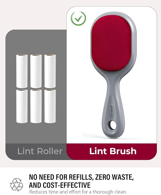 VASSON Double-Sided Lint Brushes, Classic Velvet Brush - Image 7
