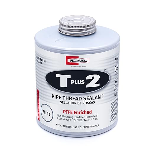 Rectorseal 23391 Quart Brush Top T Plus 2 Pipe Thread Sealant by RectorSeal