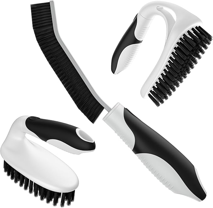 Scrub Brush Set, Heavy Duty Scrub Brushes Crevice Cleaning Brush by Cleangor