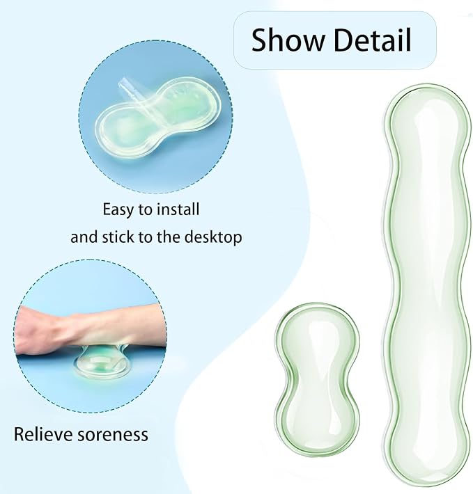 Clear Gel Wrist Rest for Keyboard and Mouse Soft Comfortable Wrist Support for - Image 3