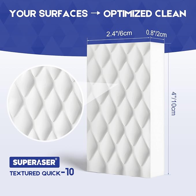Magic Sponge Eraser, Tex-10 Scrub Melamine Sponges, Heavy Duty No Scratches - Image 3