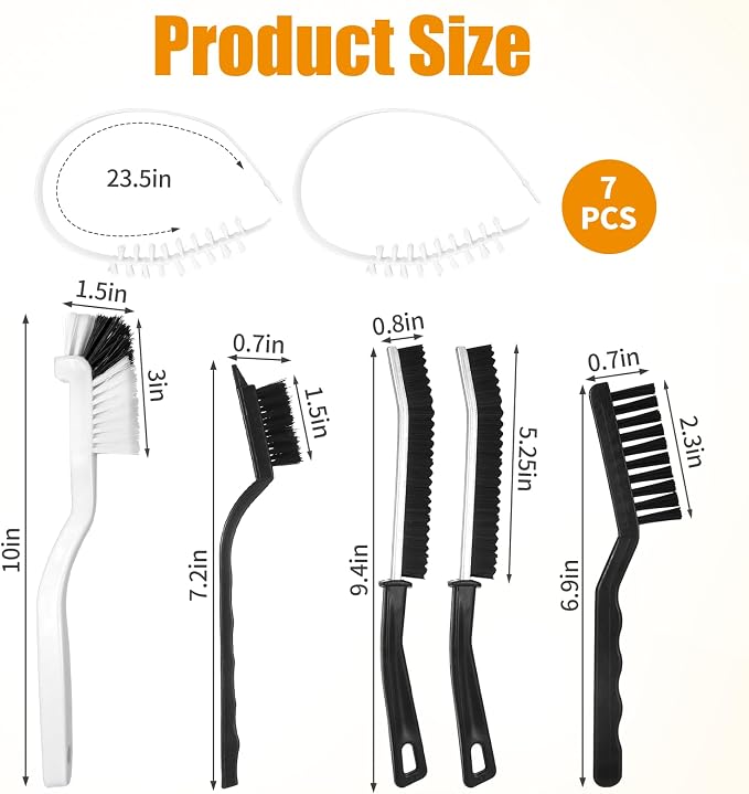 7PCS Washing Machine Cleaning Brush Kits, Durable Cleaning Tool - Image 2