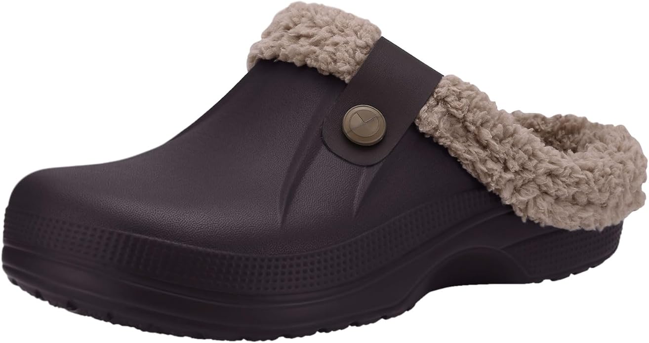 Beslip Classic Fur Lined Clogs Waterproof Winter Fuzzy Slippers by Beslip