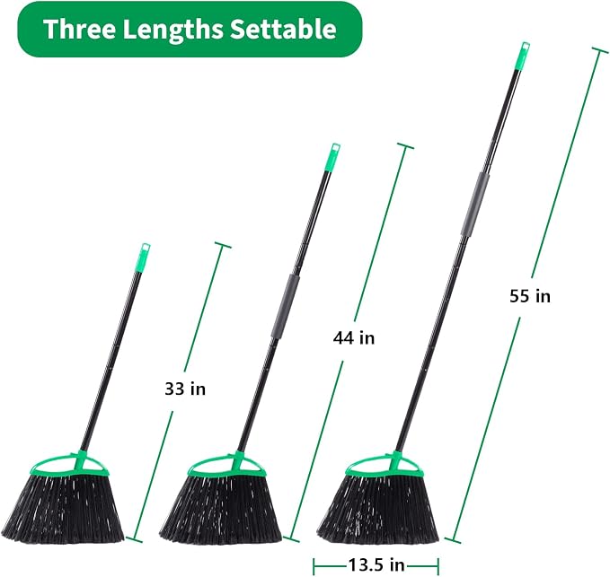 2 Pack Angle Broom, Household Commercial Floor Cleaning, - Image 7