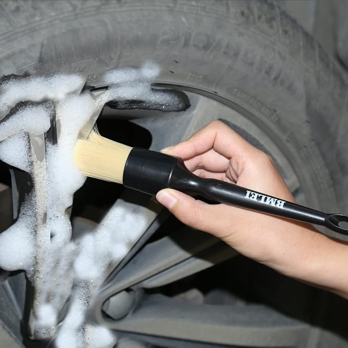 3pcs Car Detailing Brushes Set, Boars Hair Auto Car Detail Brush Kit No Scratch - Image 4