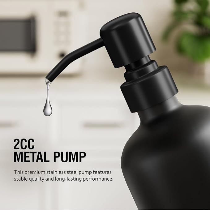 MOMEEMO Kitchen Soap Dispenser Set, Contains Dish and Hand Soap Dispenser - Image 4