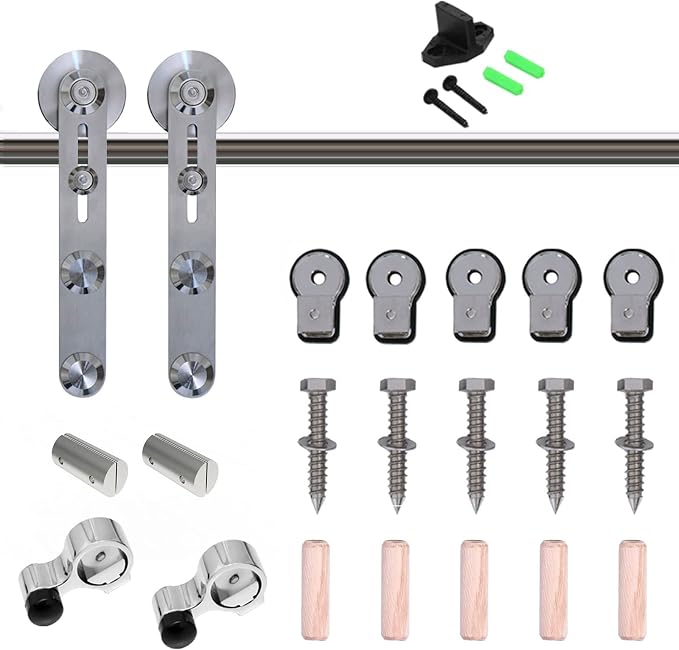 TSMST 11FT Sliding Barn Door Hardware Kit, Stainless Steel Heavy Duty Sturdy - Image 8