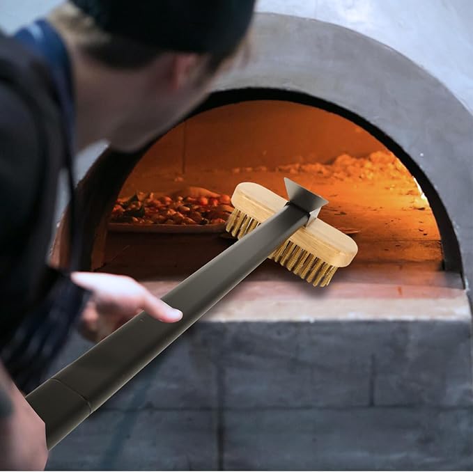 Pizza Oven Brush with Scraper, Grill Brush, Pizza Brush - Image 7