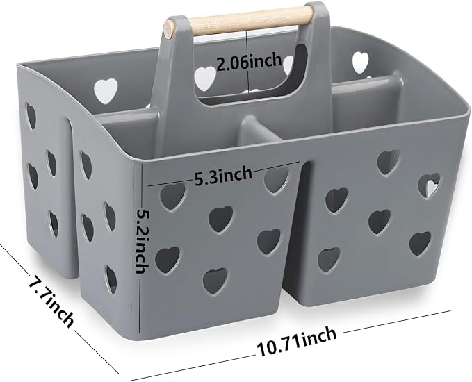 Anyoifax Portable Shower Caddy Plastic Shower Basket Organizer Divided Bathroom - Image 6