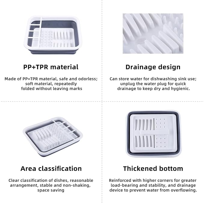 THANSTAR Collapsible Dish Drying Rack - Image 4