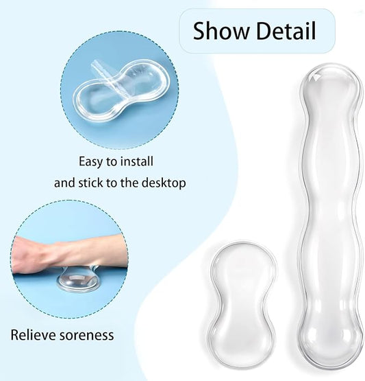Clear Gel Wrist Rest for Keyboard and Mouse Soft Comfortable Wrist Support for - Image 2
