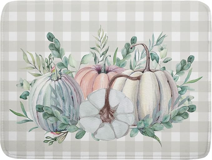 Fall Colorful Pumpkin Dish Drying Mat by Sweetshow
