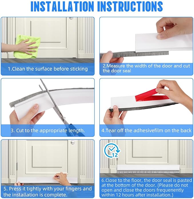 Ainiv 2 Pack Under Door Draft Stoppers - Image 7