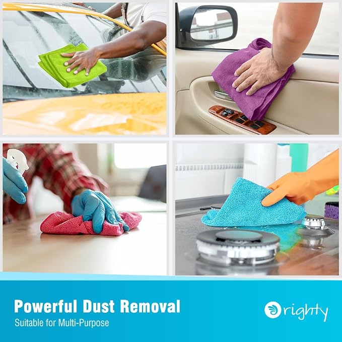 Orighty Microfiber Cleaning Cloth Pack of 12, Microfiber Towels - Image 4