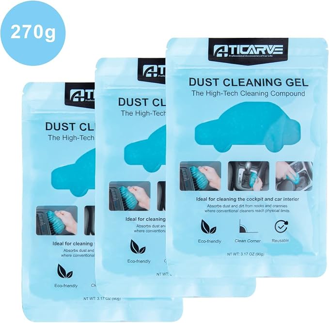 TICARVE 3 Pack Cleaning Gel for Car Detailing Putty Car Vent Cleaner Goo - Image 7