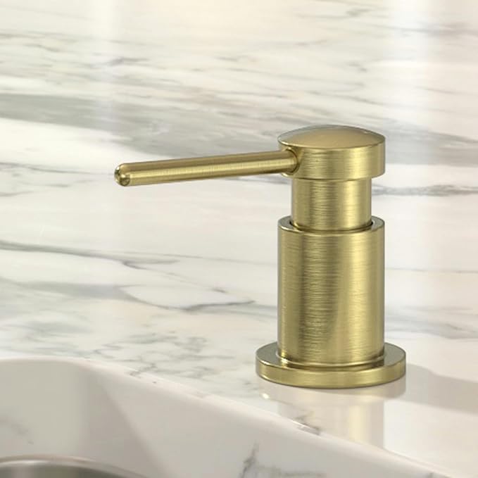 Lava Odoro Gold Soap Dispenser for Kitchen Sink, Modern Brass Built in - Image 8