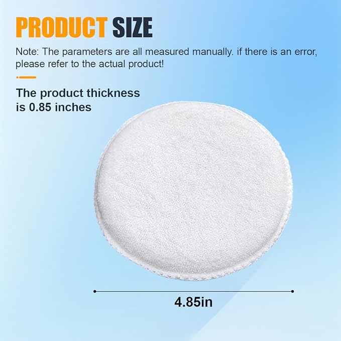 Car Microfiber Wax Applicator Pad, Soft Auto Buffing & Detail Cleaning Foam Pads - Image 2