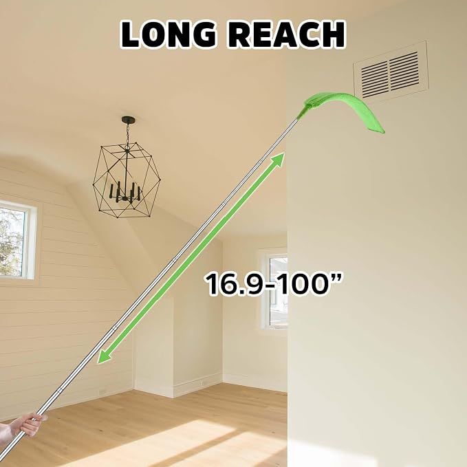 Cobweb Duster with Extension Pole, Bafezoze Ceiling Fan Duster with Long Handle - Image 5