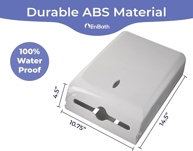 Commercial Paper Towel Dispenser Wall Mount, Holds 500 Multifold, Z Fold - Image 5