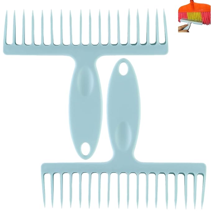 2 Pcs Broom Comb Hair Removal Comb Cleaning Brush by Unknown