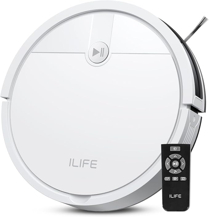 ILIFE V2 Robot Vacuum Cleaner, Tangle-Free Suction, 120 Mins Runtime, by ILIFE