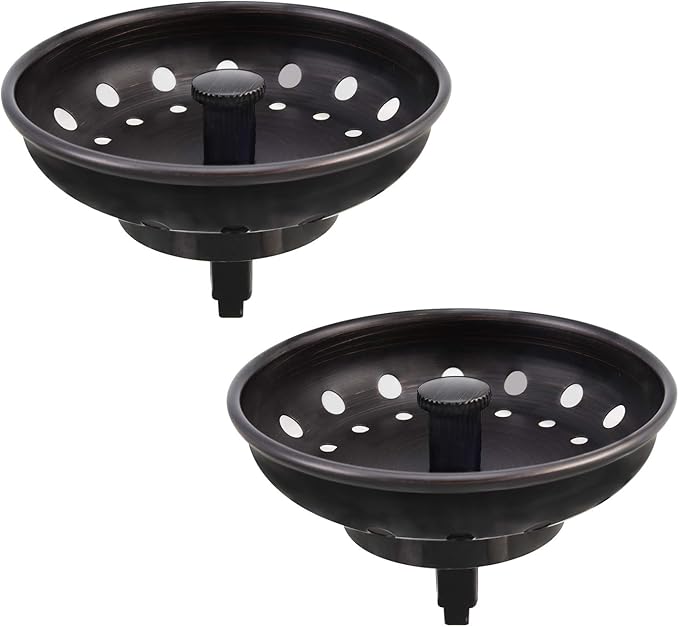 KONE Kitchen Sink Stopper and Strainer 2 Pack Oil Rubbed Bronze Sink Basket by KONE