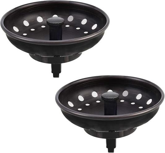 KONE Kitchen Sink Stopper and Strainer 2 Pack Oil Rubbed Bronze Sink Basket by KONE