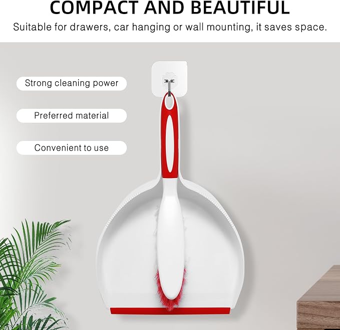 NACENA Dust Pan and Brush Set, Large Hand Broom and Dustpan Set Large Brush and - Image 5