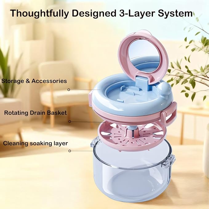Denture Bath Cup，Retainer Cleaner Case Box, Night Mouth Guard Case Holder - Image 3