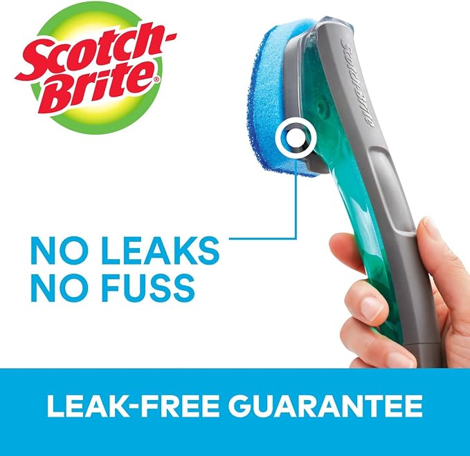 Scotch-Brite Advanced Soap Control Non-Scratch Dishwand Kit, 1 Dish Wand & 5 - Image 4