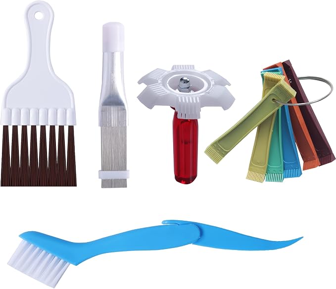 10 Pcs Air Conditioner Fin Comb Cleaner kit AC Coil Cleaning Brush 5 Different by LONCHDAN