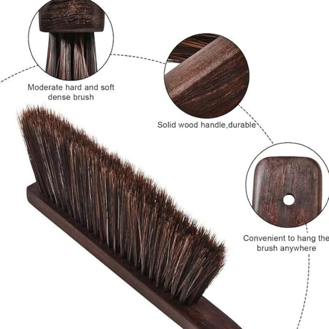 2 Pack Metal Dustpan and Brush Set - 12in Heavy Duty Steel Dust Pan - Image 2