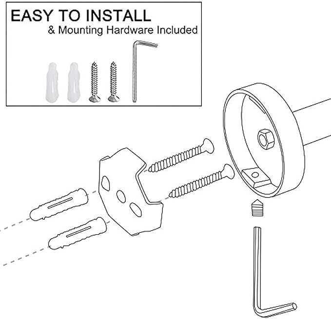 Lairuier Bathroom Hardware Set, 4-Piece Towel Holder Set Include Toilet Paper - Image 7