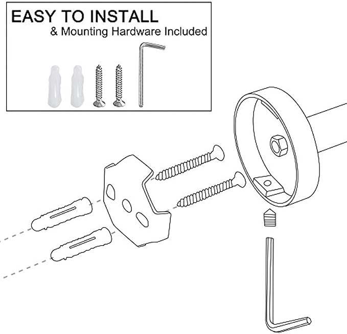 Lairuier Bathroom Hardware Set, 4-Piece Towel Holder Set Include Toilet Paper - Image 7