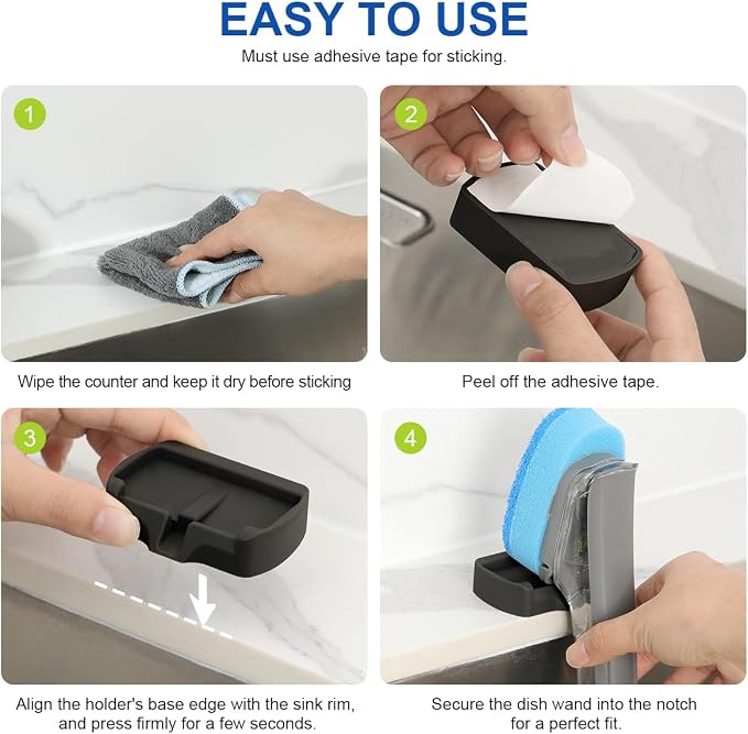 LANMU Self-Adhesive Dish Wand Holder Compatible - Image 5