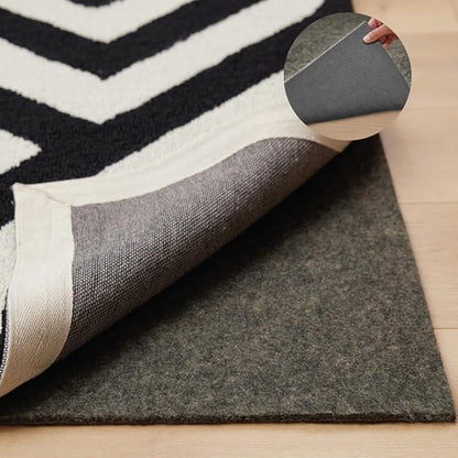 GORILLA GRIP Felt and Natural Rubber Stay in Place Slip Resistant Rug Pad, 1/8in Thick, 2x8 FT Protective Padding Under Area Rugs, Cushioned Gripper Pads, Carpet Runners, Hardwood Floors Protection
