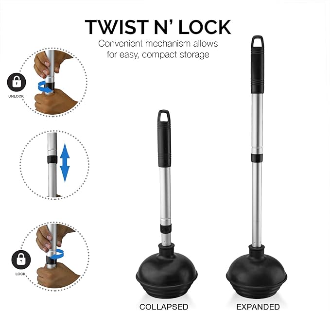 NEIKO 60168A Toilet Plunger Set, 4 Piece, Bonus Mini Sink & Drain Plunger - Image 2