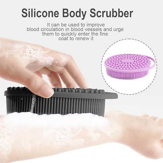 Soft Silicone Body Shower， Exfoliating Silicone Body Scrubber, Silicone Loofah - Image 2