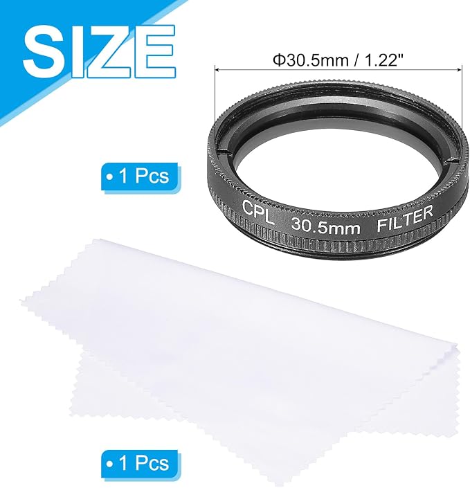 MECCANIXITY 30.5mm Circular Polarizer Filter, Double Sided Multi-Layer Coatings - Image 2